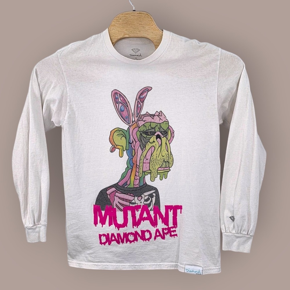 Diamond Supply Co Mutant Ape Shirt Long Sleeve Mens Medium Trippy Streetwear
